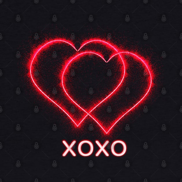 XOXO, hugs and kisses neon light sign by Kuchinska design